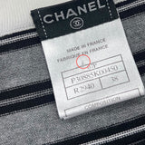 シャネル CHANEL ココマークボーダーワンピース P30885 グレー コットン レディース ワンピース