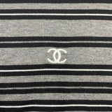 シャネル CHANEL ココマークボーダーワンピース P30885 グレー コットン レディース ワンピース