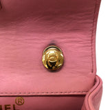 シャネル CHANEL ミニマトラッセ フラップバッグ ピンク ゴールド金具 ラムスキン レディース ショルダーバッグ