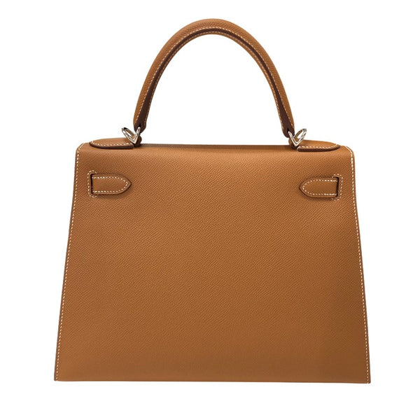エルメス HERMES ケリー28 B刻印 ゴールド シルバー金具 エプソン レディース ショルダーバッグ