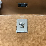 エルメス HERMES ケリー28 B刻印 ゴールド シルバー金具 エプソン レディース ショルダーバッグ
