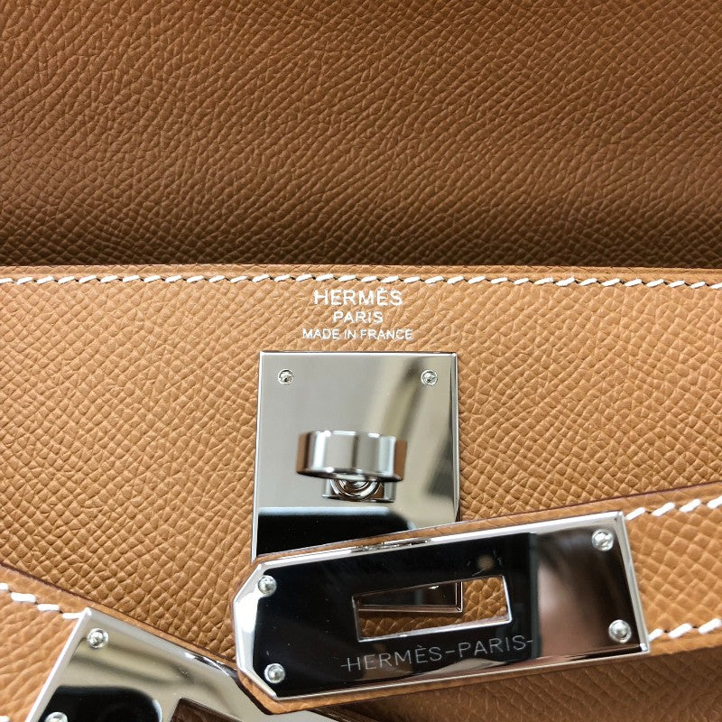 エルメス HERMES ケリー28 B刻印 ゴールド シルバー金具 エプソン レディース ショルダーバッグ
