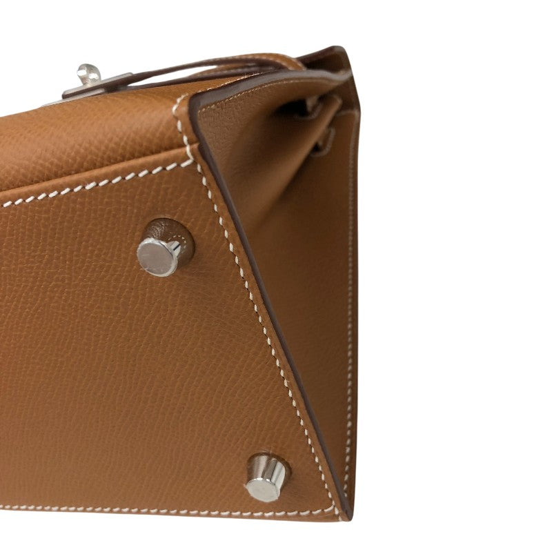 エルメス HERMES ケリー28 B刻印 ゴールド シルバー金具 エプソン レディース ショルダーバッグ