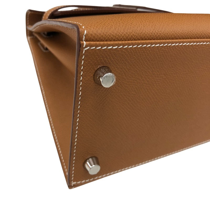 エルメス HERMES ケリー28 B刻印 ゴールド シルバー金具 エプソン レディース ショルダーバッグ