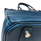 エルメス HERMES バーキン30 □L刻印 ブルードプリュス シルバー金具 エプソン レディース ハンドバッグ