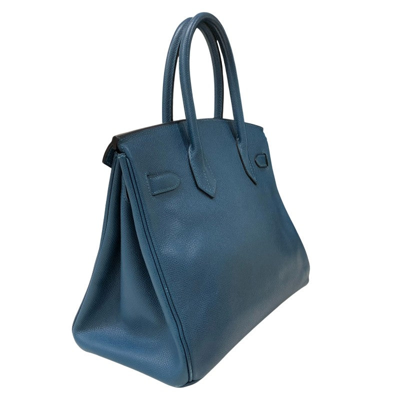エルメス HERMES バーキン30 □L刻印 ブルードプリュス シルバー金具 エプソン レディース ハンドバッグ