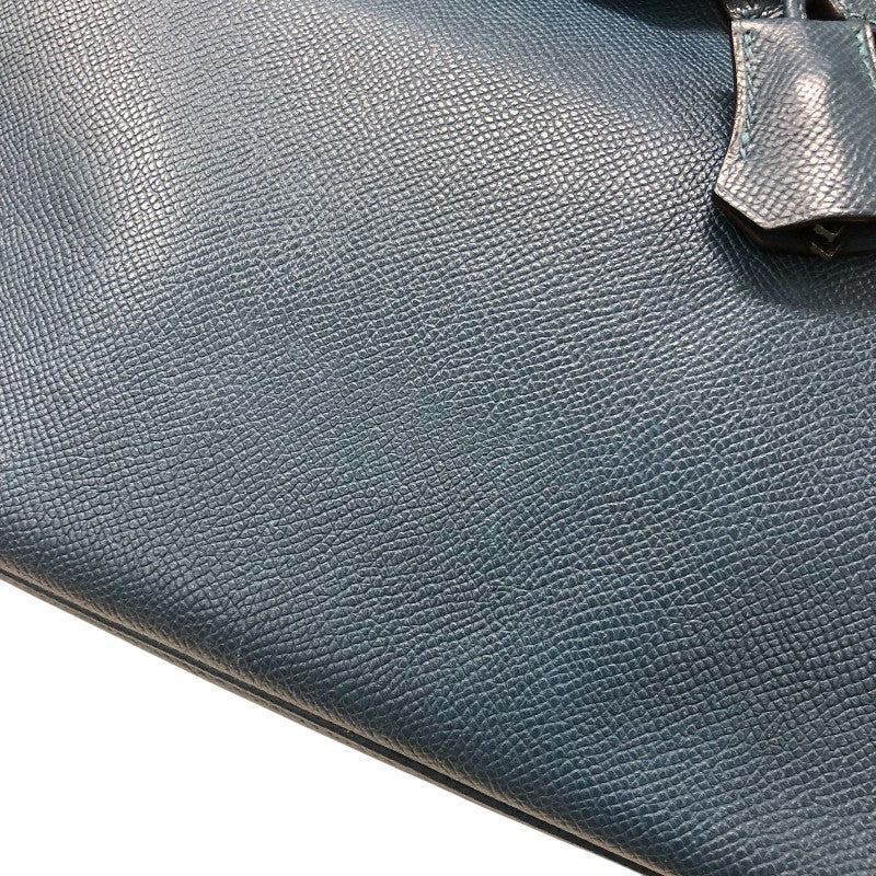 エルメス HERMES バーキン30 □L刻印 ブルードプリュス シルバー金具 エプソン レディース ハンドバッグ