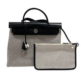 エルメス HERMES エールバッグジップPM U刻 トワル ハンター レディース ショルダーバッグ ハンドバッグ