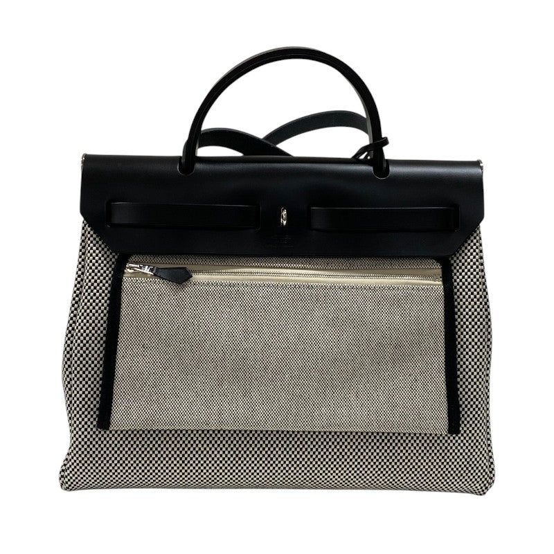 エルメス HERMES エールバッグジップPM U刻 トワル ハンター レディース ショルダーバッグ ハンドバッグ