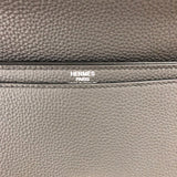 エルメス HERMES サックアデペッシュ38 D刻 ブラック シルバー金具 トゴ メンズ ハンドバッグ
