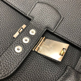 エルメス HERMES サックアデペッシュ38 D刻 ブラック シルバー金具 トゴ メンズ ハンドバッグ