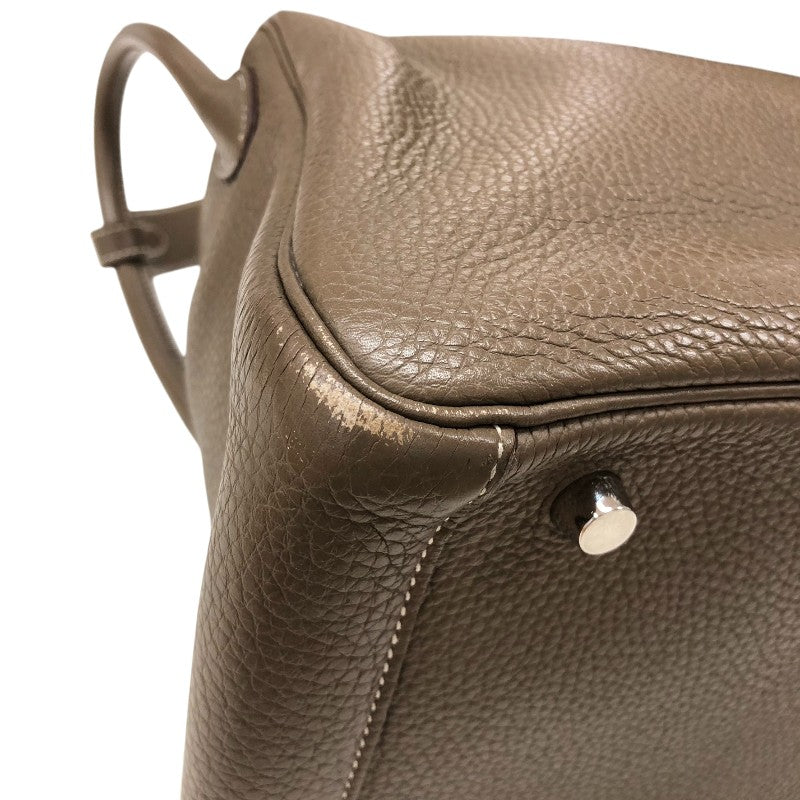 エルメス HERMES リンディ30 X刻 エトゥープ シルバー金具 トリヨン レディース ショルダーバッグ