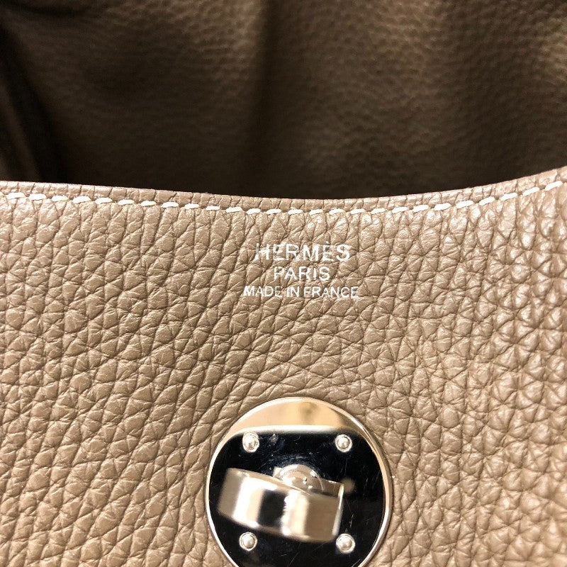 エルメス HERMES リンディ30 X刻 エトゥープ シルバー金具 トリヨン レディース ショルダーバッグ