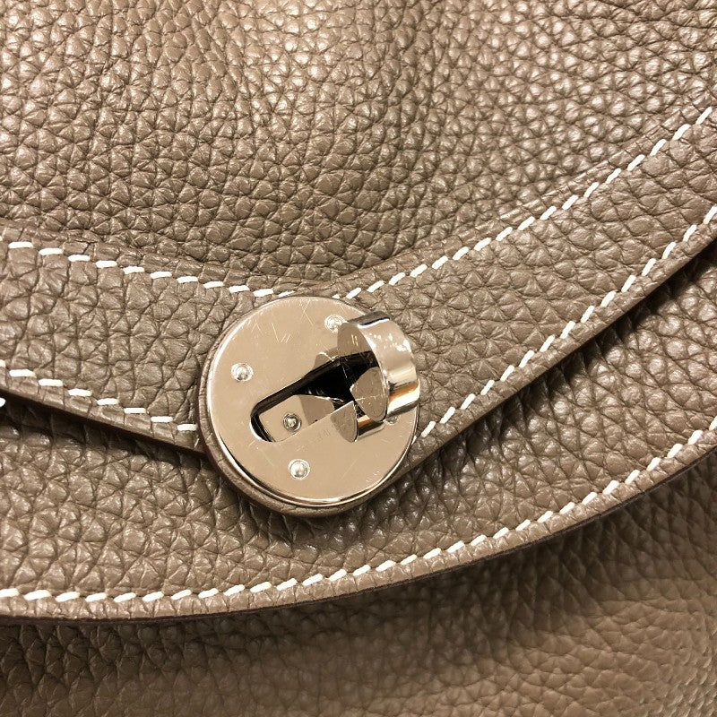 エルメス HERMES リンディ30 X刻 エトゥープ シルバー金具 トリヨン レディース ショルダーバッグ