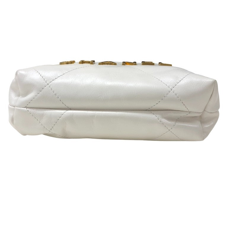 シャネル CHANEL CHANEL22ミニバッグ AS3980 ホワイト ゴールド金具 シャイニーカーフ レディース ショルダーバッグ