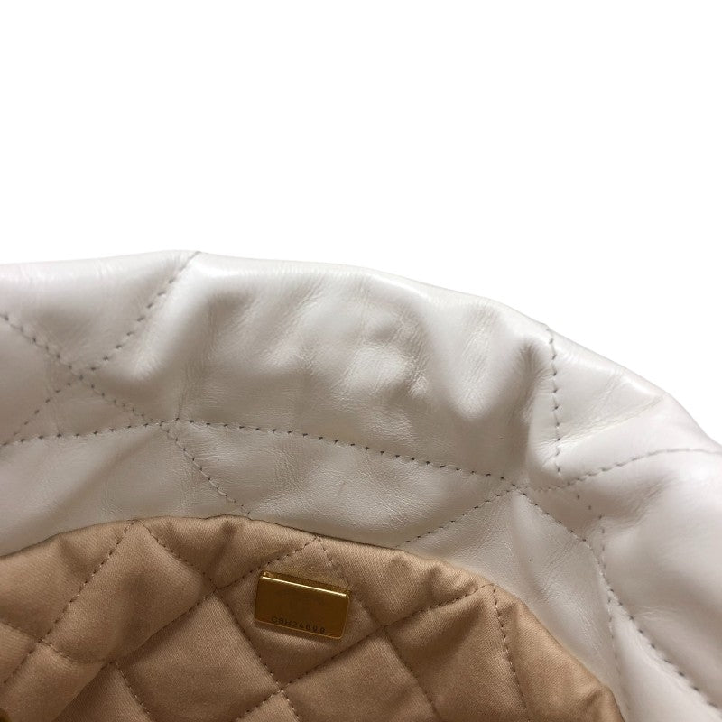 シャネル CHANEL CHANEL22ミニバッグ AS3980 ホワイト ゴールド金具 シャイニーカーフ レディース ショルダーバッグ