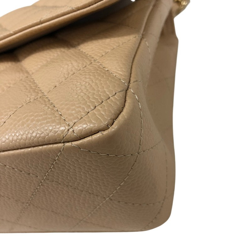 シャネル CHANEL マトラッセ25 A01112 ベージュ ゴールド金具 キャビアスキン レディース ショルダーバッグ