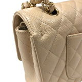 シャネル CHANEL マトラッセ25 A01112 ベージュ ゴールド金具 キャビアスキン レディース ショルダーバッグ