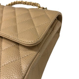 シャネル CHANEL マトラッセ25 A01112 ベージュ ゴールド金具 キャビアスキン レディース ショルダーバッグ