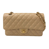 シャネル CHANEL マトラッセ25 A01112 ベージュ ゴールド金具 キャビアスキン レディース ショルダーバッグ