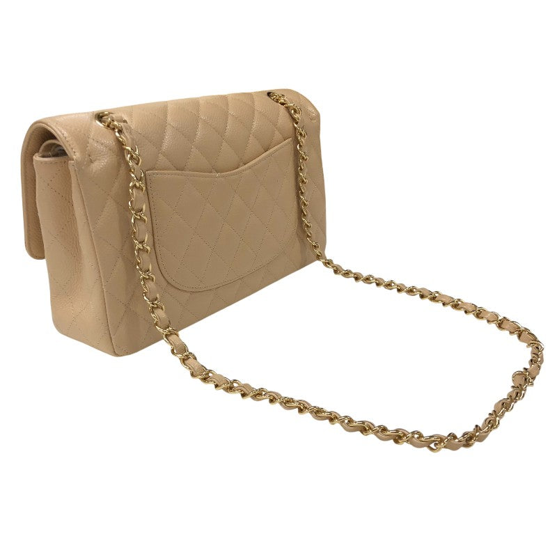シャネル CHANEL マトラッセ25 A01112 ベージュ ゴールド金具 キャビアスキン レディース ショルダーバッグ