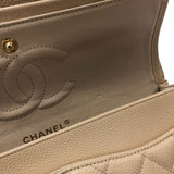 シャネル CHANEL マトラッセ25 A01112 ベージュ ゴールド金具 キャビアスキン レディース ショルダーバッグ