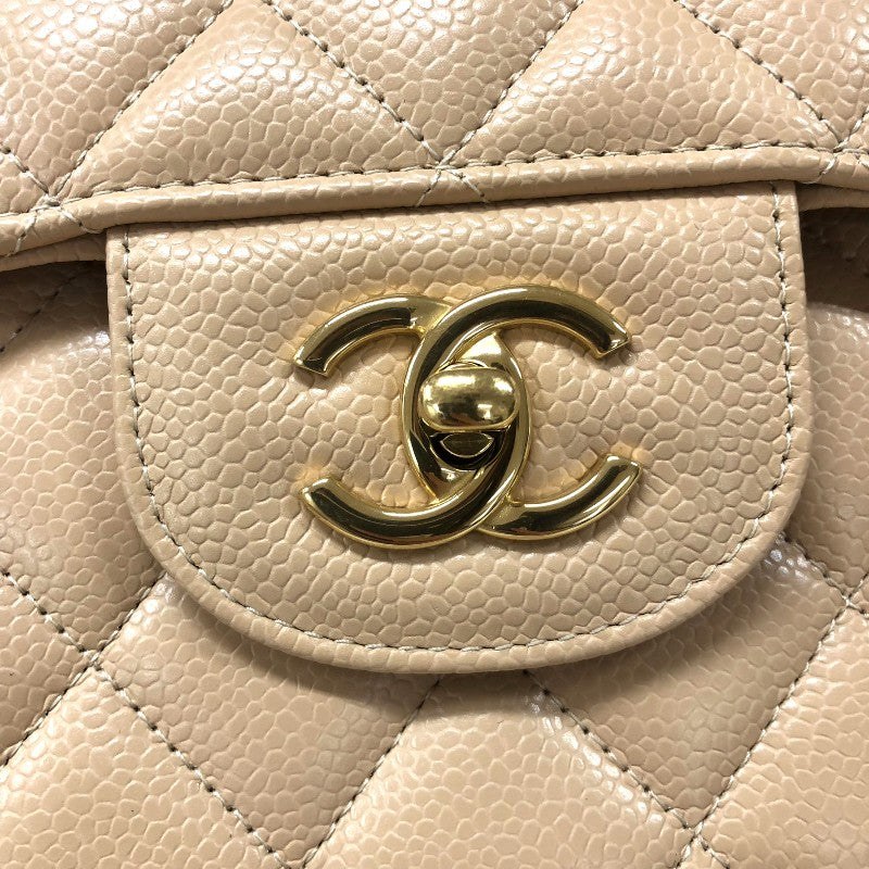 シャネル CHANEL マトラッセ30 A58600 ベージュ ゴールド金具 キャビアスキン レディース ショルダーバッグ
