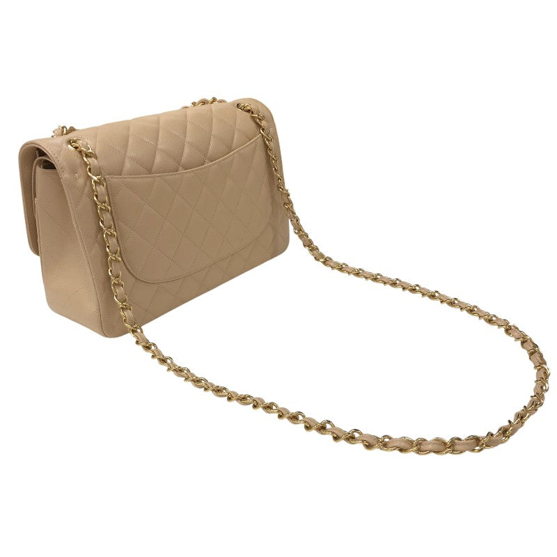 シャネル CHANEL マトラッセ30 A58600 ベージュ ゴールド金具 キャビアスキン レディース ショルダーバッグ
