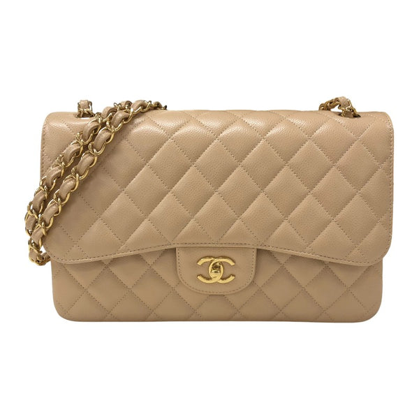 シャネル CHANEL マトラッセ30 A58600 ベージュ ゴールド金具 キャビアスキン レディース ショルダーバッグ