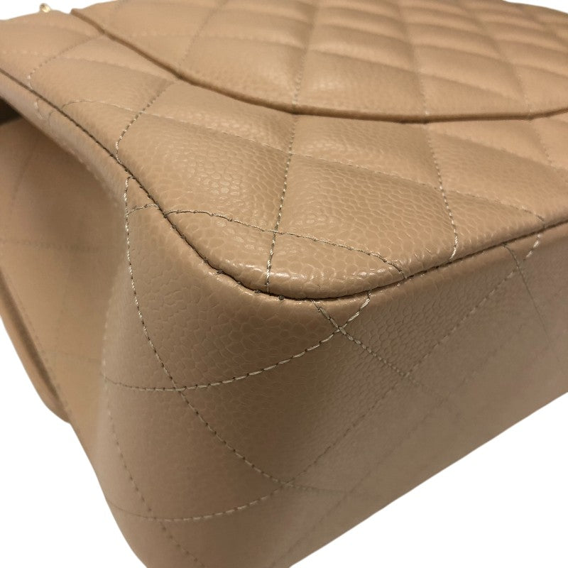 シャネル CHANEL マトラッセ30 A58600 ベージュ ゴールド金具 キャビアスキン レディース ショルダーバッグ