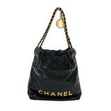 シャネル CHANEL CHANEL22ミニバッグ AS3980 ブラック ゴールド金具 シャイニーカーフ レディース ショルダーバッグ