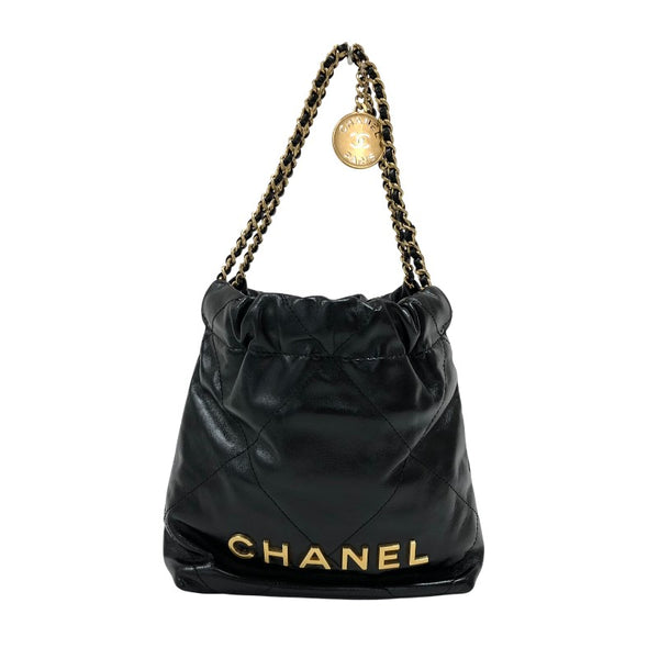 シャネル CHANEL CHANEL22ミニバッグ AS3980 ブラック ゴールド金具 シャイニーカーフ レディース ショルダーバッグ