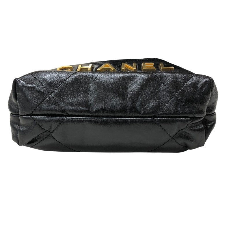 シャネル CHANEL CHANEL22ミニバッグ AS3980 ブラック ゴールド金具 シャイニーカーフ レディース ショルダーバッグ