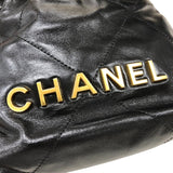シャネル CHANEL CHANEL22ミニバッグ AS3980 ブラック ゴールド金具 シャイニーカーフ レディース ショルダーバッグ
