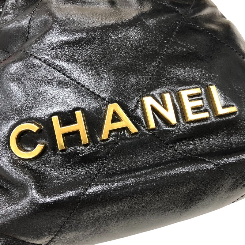 シャネル CHANEL CHANEL22ミニバッグ AS3980 ブラック ゴールド金具 シャイニーカーフ レディース ショルダーバッグ