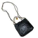 シャネル CHANEL CHANEL22ミニバッグ AS3980 ブラック ゴールド金具 シャイニーカーフ レディース ショルダーバッグ