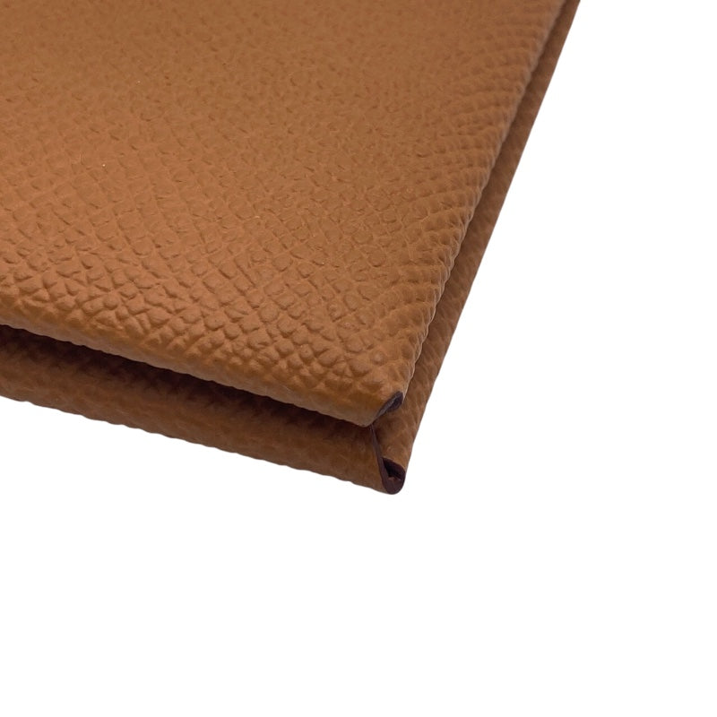 エルメス HERMES カルヴィ W刻 (2024年製) ゴールド/シルバー金具 エプソン レディース コインケース