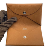 エルメス HERMES カルヴィ W刻 (2024年製) ゴールド/シルバー金具 エプソン レディース コインケース