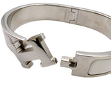 エルメス HERMES クリッククラックPM ホワイト/シルバー エナメル・メタル アクセサリー