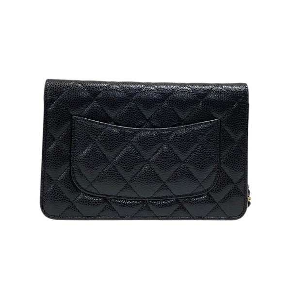 シャネル CHANEL マトラッセ チェーンウォレット AP0250 ブラック ゴールド金具 キャビアスキン レディース ショルダーバッグ クラッチバッグ