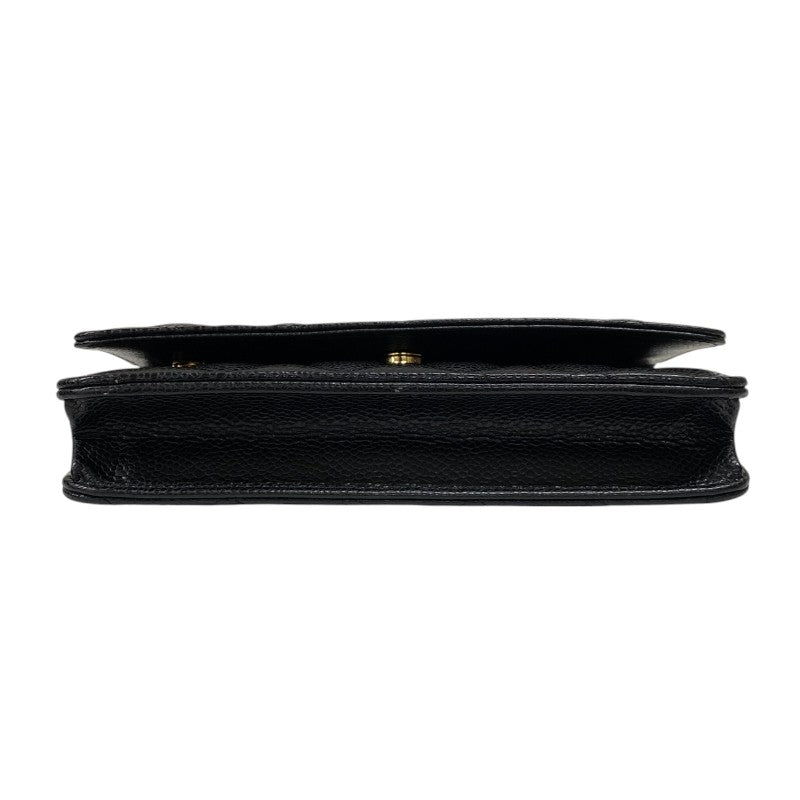 シャネル CHANEL マトラッセ チェーンウォレット AP0250 ブラック ゴールド金具 キャビアスキン レディース ショルダーバッグ クラッチバッグ