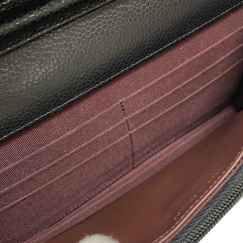 シャネル CHANEL マトラッセ チェーンウォレット AP0250 ブラック ゴールド金具 キャビアスキン レディース ショルダーバッグ クラッチバッグ