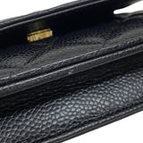 シャネル CHANEL マトラッセ チェーンウォレット AP0250 ブラック ゴールド金具 キャビアスキン レディース ショルダーバッグ クラッチバッグ