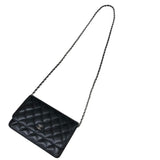 シャネル CHANEL マトラッセ チェーンウォレット AP0250 ブラック シルバー金具 キャビアスキン レディース ショルダーバッグ