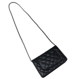 シャネル CHANEL マトラッセ チェーンウォレット AP0250 ブラック シルバー金具 キャビアスキン レディース ショルダーバッグ