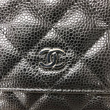 シャネル CHANEL マトラッセ チェーンウォレット AP0250 ブラック シルバー金具 キャビアスキン レディース ショルダーバッグ