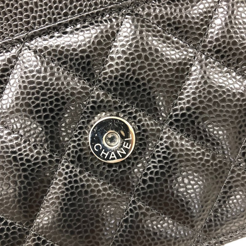 シャネル CHANEL マトラッセ チェーンウォレット AP0250 ブラック シルバー金具 キャビアスキン レディース ショルダーバッグ