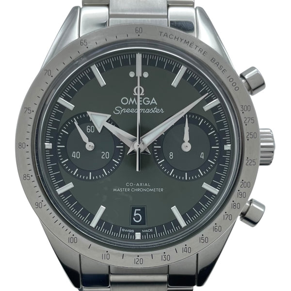 オメガ OMEGA スピードマスター57 コーアクシャル マスタークロノメーター 332.10.41.51.10.001 グリーン SS メンズ 腕時計