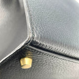 エルメス HERMES ケリー32 外縫い 〇 ブラック GD金具 アルデンヌ レディース ショルダーバッグ