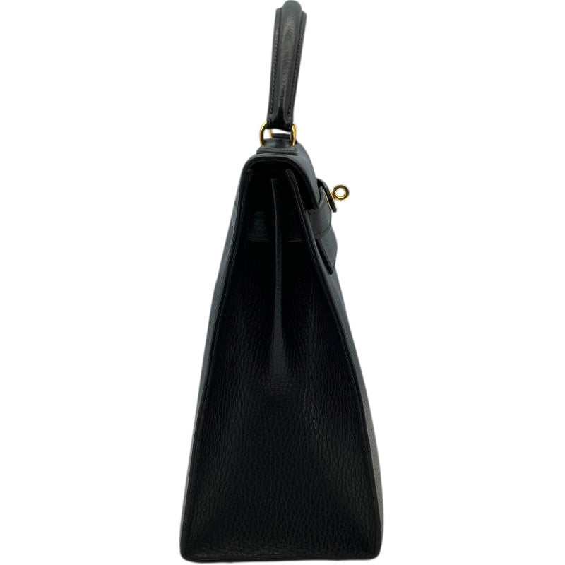 エルメス HERMES ケリー32 外縫い 〇 ブラック GD金具 アルデンヌ レディース ショルダーバッグ